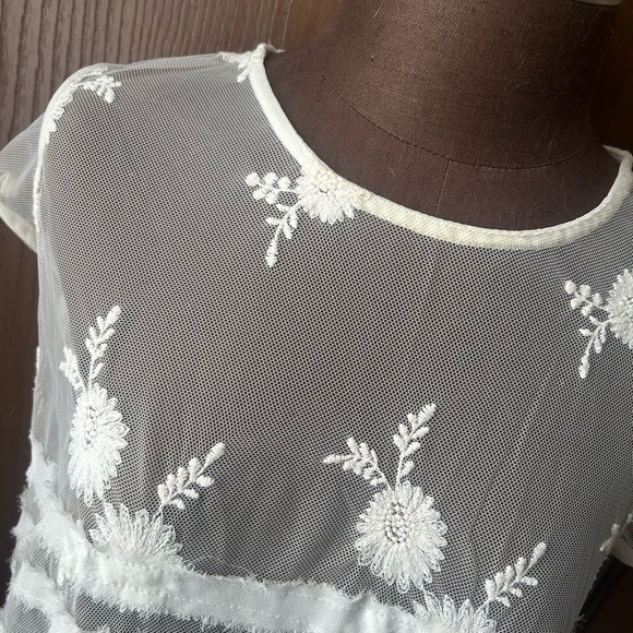 Bishop + Young sheer lace shirt medium Anthropologie - Picture 2 of 4